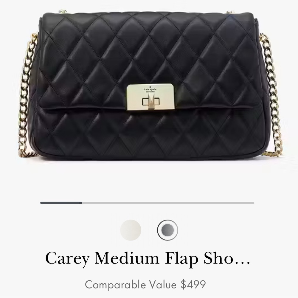 Kate Spade Black Carey Quilted Shoulder Bag